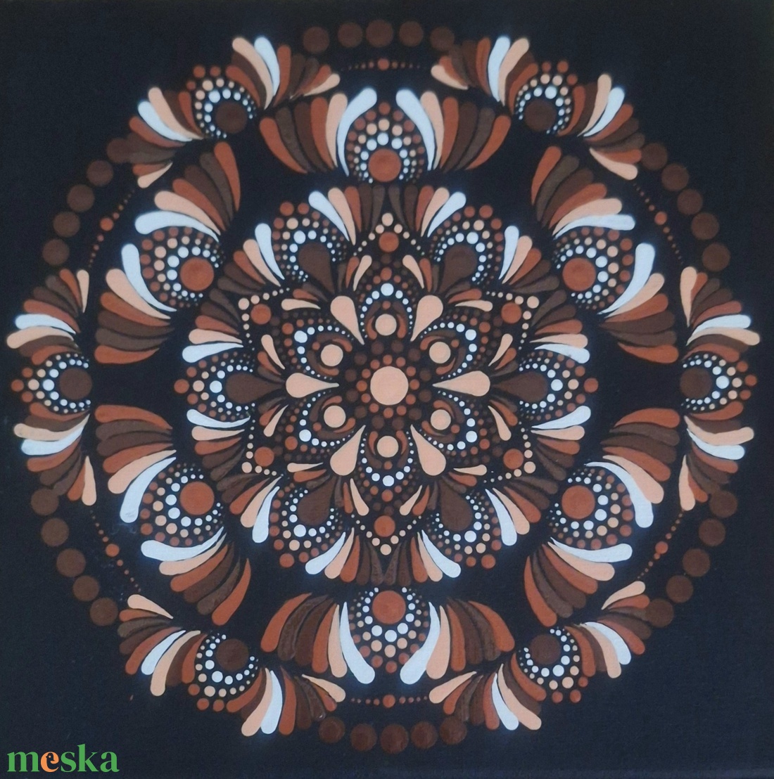 Föld Energia Mandala 10�10cm - otthon & életmód - dekoráció - spiritualitás - mandala - Meska.hu