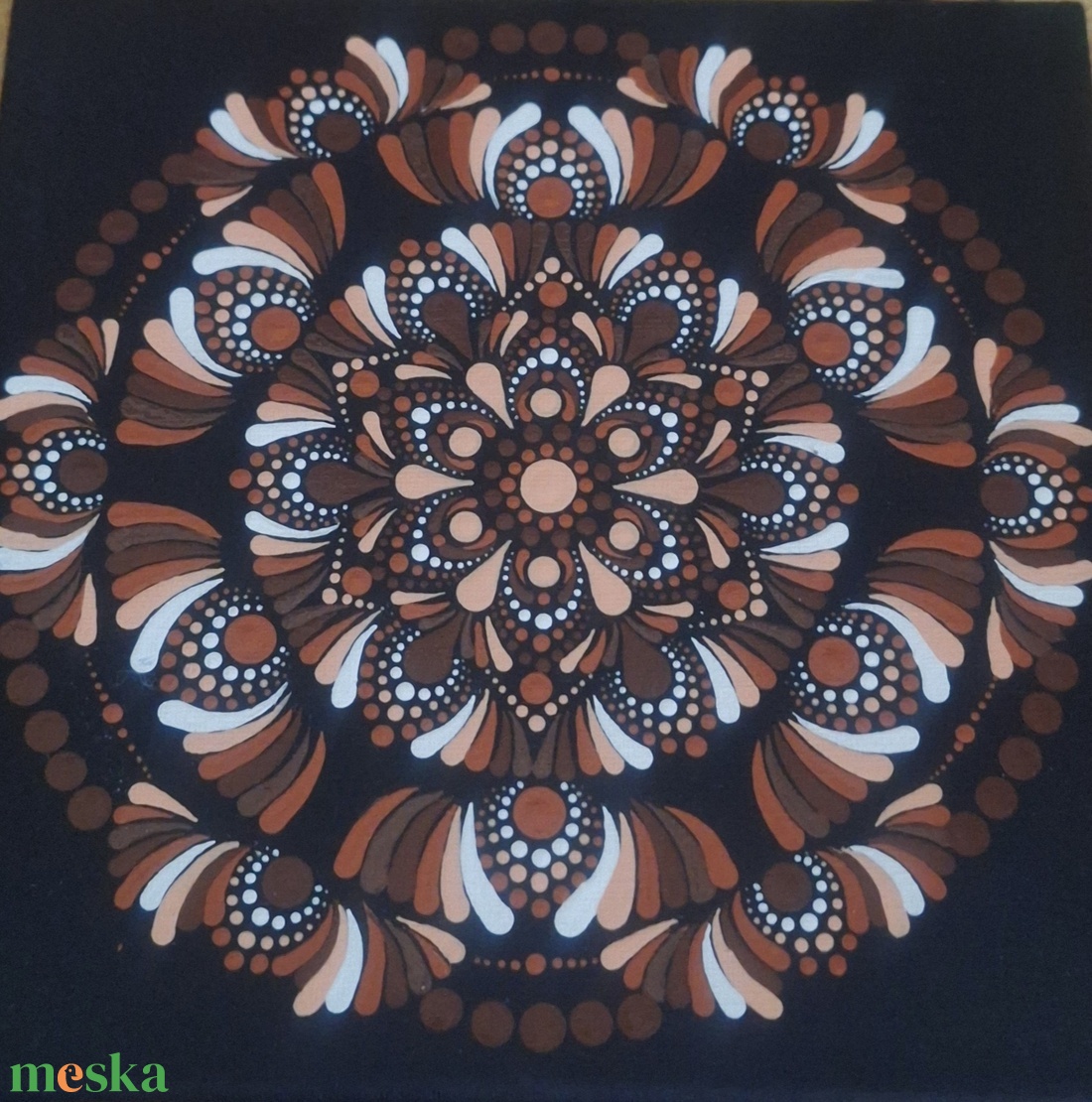Föld Energia Mandala 10�10cm - otthon & életmód - dekoráció - spiritualitás - mandala - Meska.hu