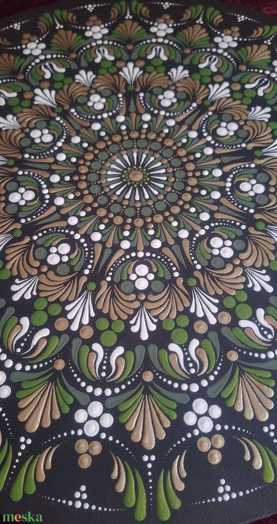 Szívcsakra Meditáció Mandala-50cm-Egyedi fali dekoráció  - otthon & életmód - dekoráció - spiritualitás - mandala - Meska.hu