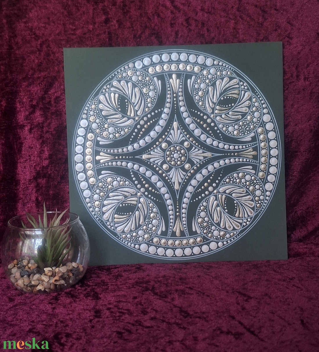Exkluzív dot art mandala dekoráció  25x25 cm - otthon & életmód - dekoráció - spiritualitás - mandala - Meska.hu