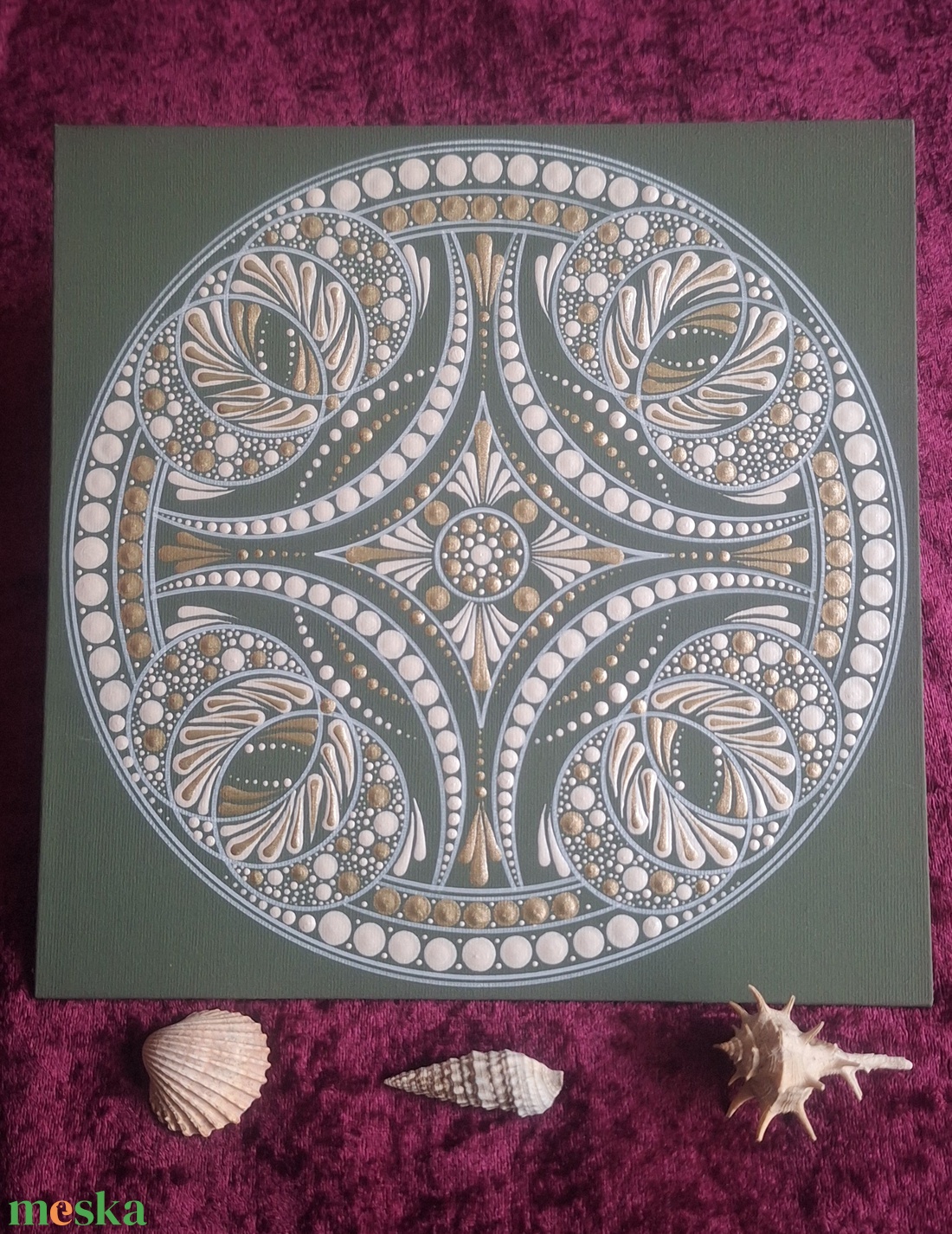 Exkluzív dot art mandala dekoráció  25x25 cm - otthon & életmód - dekoráció - spiritualitás - mandala - Meska.hu