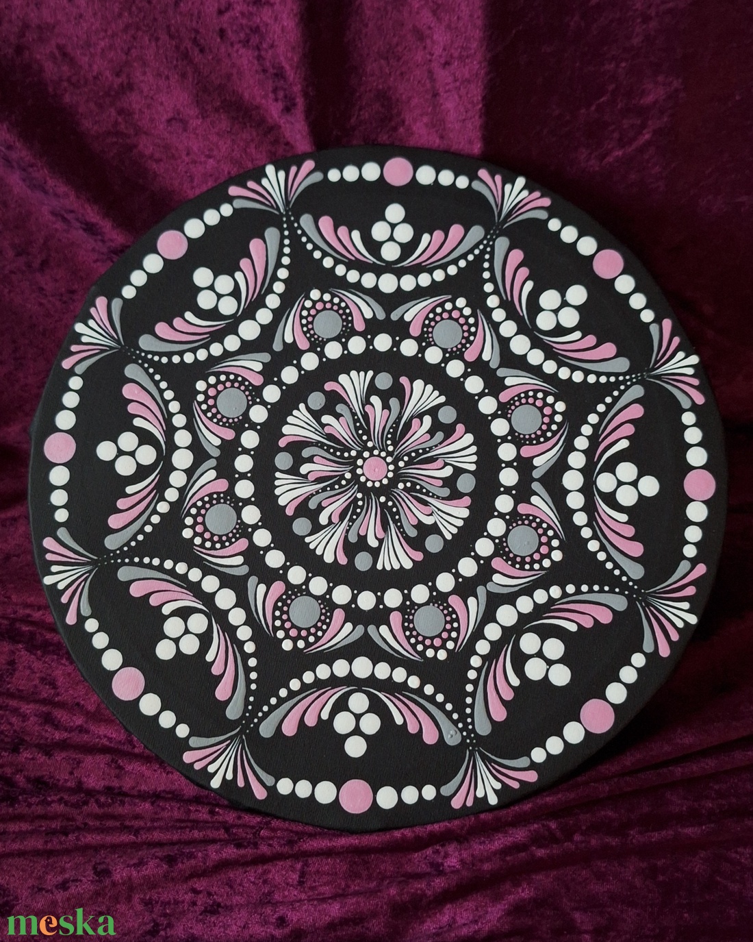 Pink beauty mandala- pontozott- 30cm - otthon & életmód - dekoráció - spiritualitás - mandala - Meska.hu
