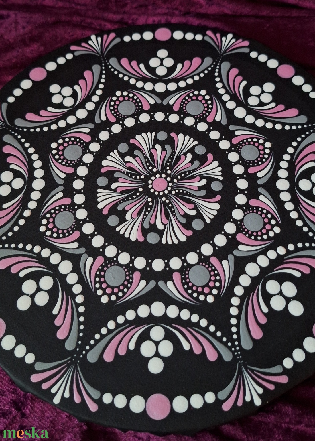 Pink beauty mandala- pontozott- 30cm - otthon & életmód - dekoráció - spiritualitás - mandala - Meska.hu