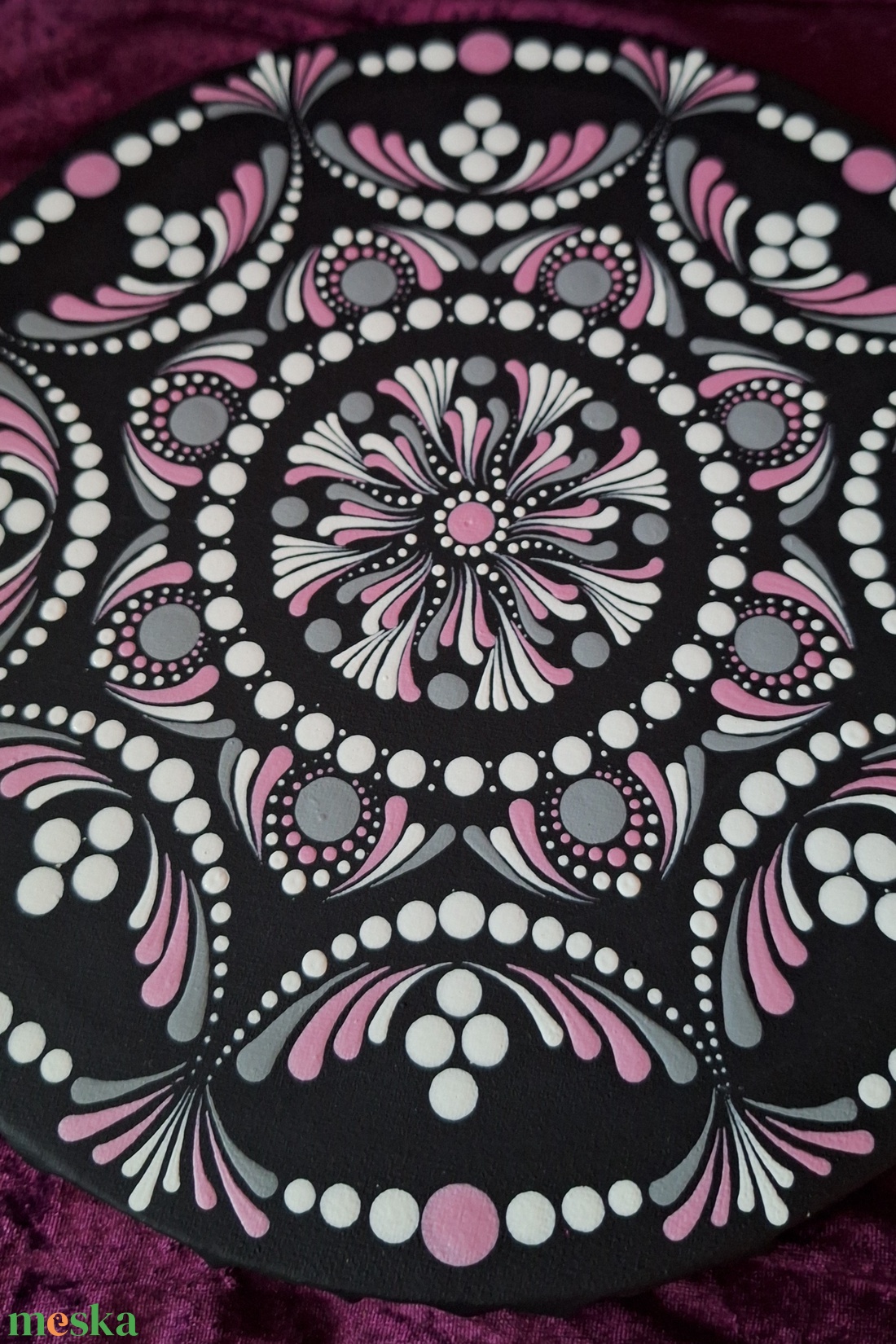 Pink beauty mandala- pontozott- 30cm - otthon & életmód - dekoráció - spiritualitás - mandala - Meska.hu