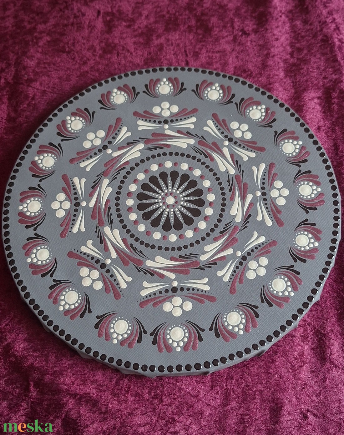 Elegáns pontozott mandala festmény 30cm  - otthon & életmód - dekoráció - spiritualitás - mandala - Meska.hu