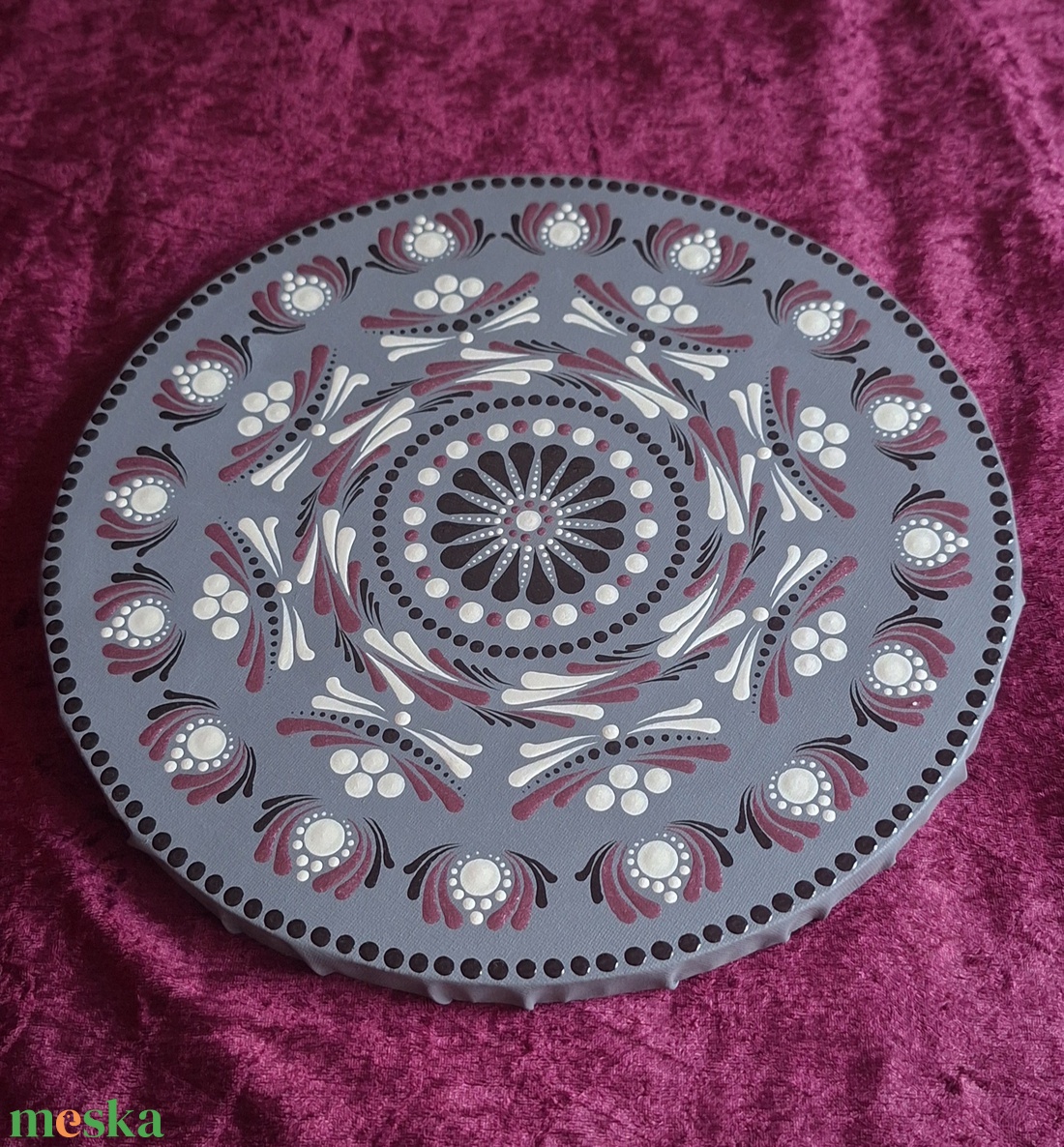 Elegáns pontozott mandala festmény 30cm  - otthon & életmód - dekoráció - spiritualitás - mandala - Meska.hu
