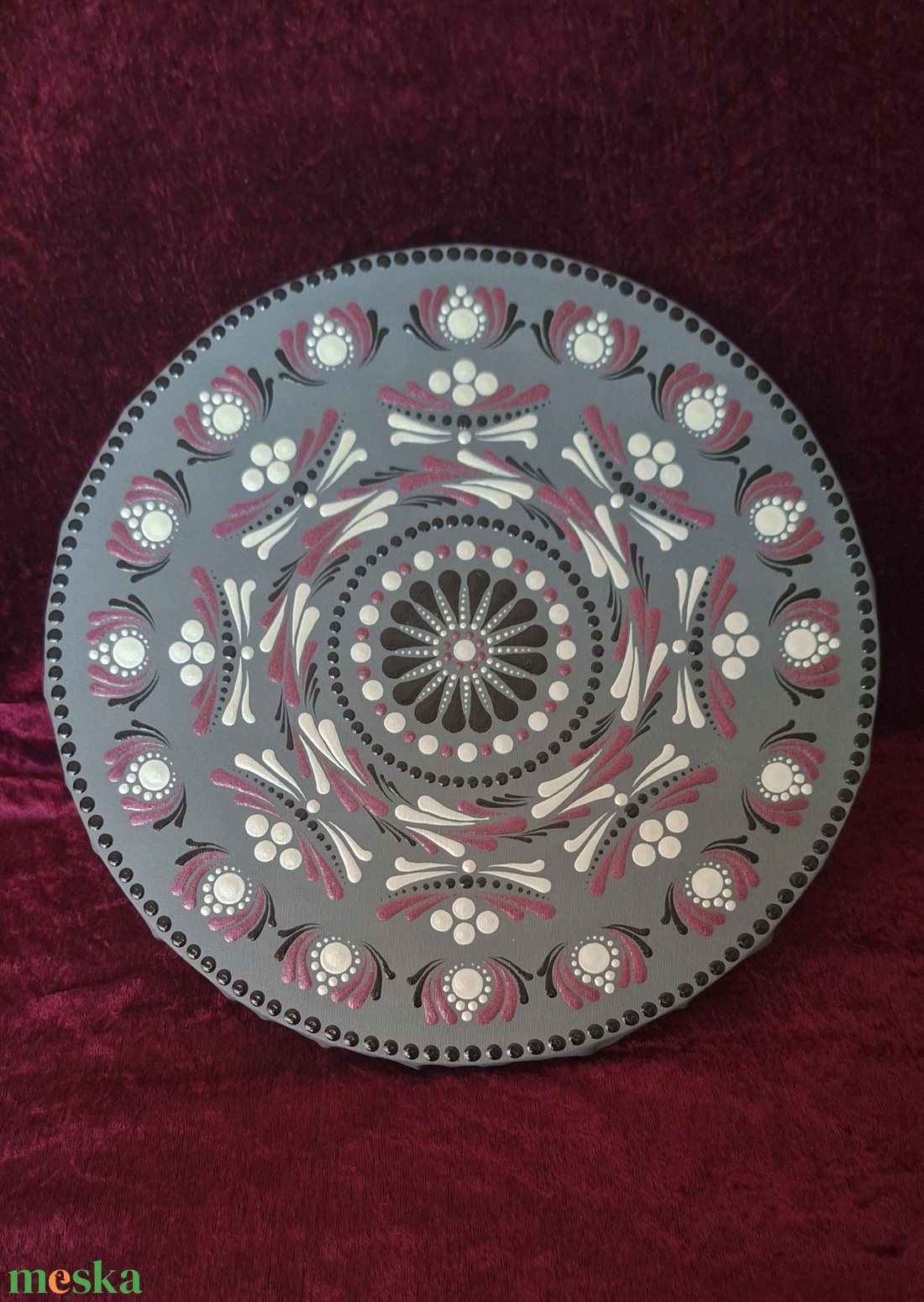 Elegáns pontozott mandala festmény 30cm  - otthon & életmód - dekoráció - spiritualitás - mandala - Meska.hu