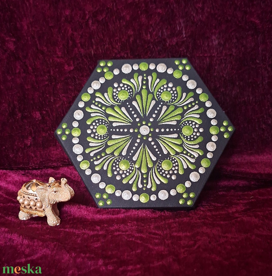 Mandala 15cm -szívcsakra  - otthon & életmód - dekoráció - spiritualitás - mandala - Meska.hu