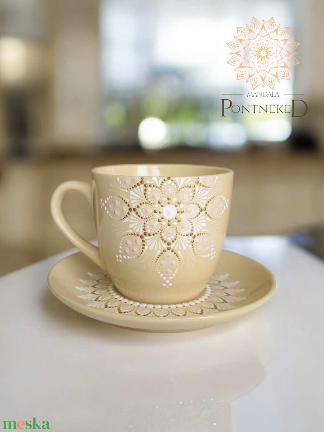 Bézs színű, mandalás cappuccinós szett - otthon & életmód - konyhafelszerelés, tálalás - tálalás - bögre & csésze - Meska.hu Bézs színű, mandalás cappuccinós szett - otthon & életmód - konyhafelszerelés, tálalás - tálalás - bögre & csésze - Meska.hu