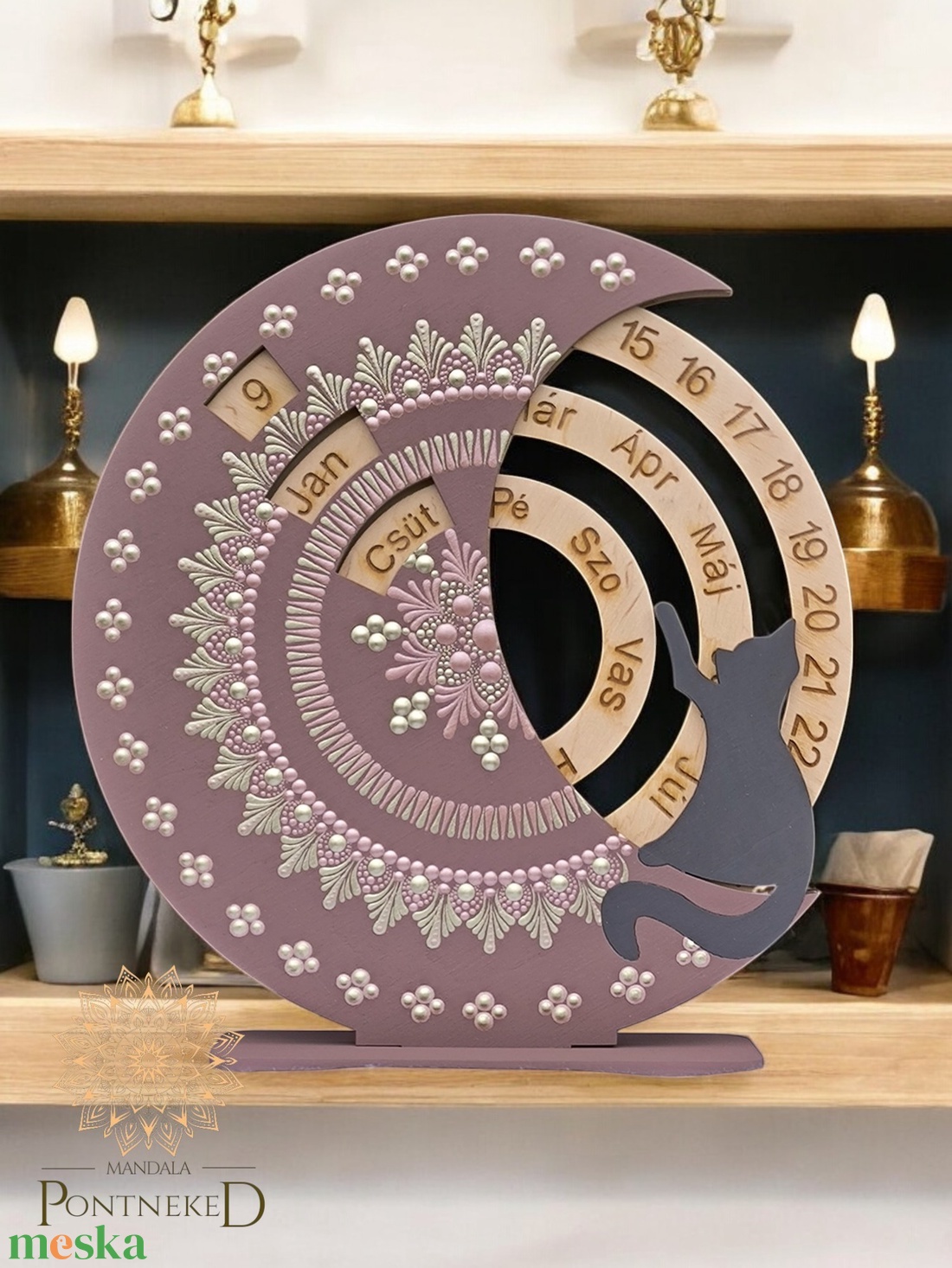Mandala öröknaptár, macskás, álló, (vintage barna/rózsaarany-fehérarany, 25 cm átmérőjű) - otthon & életmód - dekoráció - fali és függő dekoráció - falinaptár & öröknaptár - Meska.hu Mandala öröknaptár, macskás, álló, (vintage barna/rózsaarany-fehérarany, 25 cm átmérőjű) - otthon & életmód - dekoráció - fali és függő dekoráció - falinaptár & öröknaptár - Meska.hu