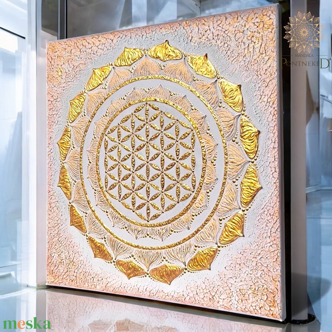 Az Élet Virága - vászonkép (40 X 40 cm) - otthon & életmód - dekoráció - kép & falikép - vászonkép - Meska.hu