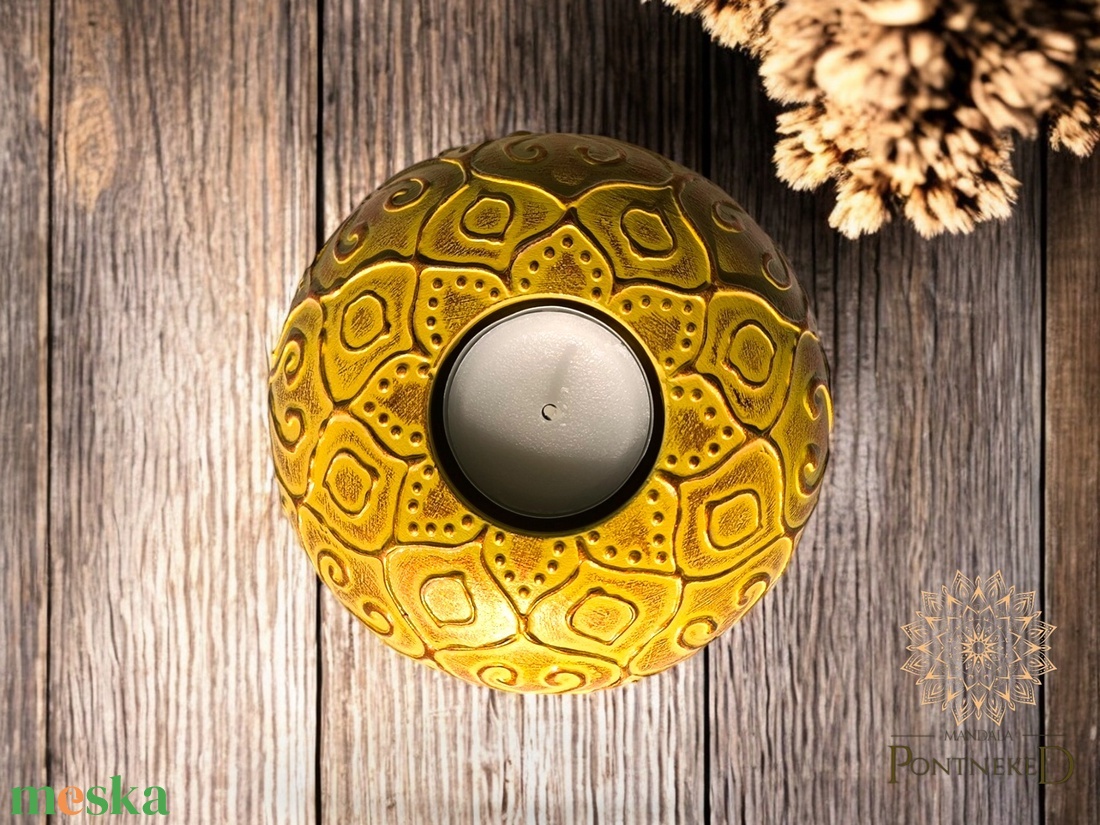 Rusztikus felületű, kerek, mandala mintás teamécses tartó (sárga) - otthon & életmód - gyertya, illat, aroma - mécses és mécsestartó - Meska.hu Rusztikus felületű, kerek, mandala mintás teamécses tartó (sárga) - otthon & életmód - gyertya, illat, aroma - mécses és mécsestartó - Meska.hu