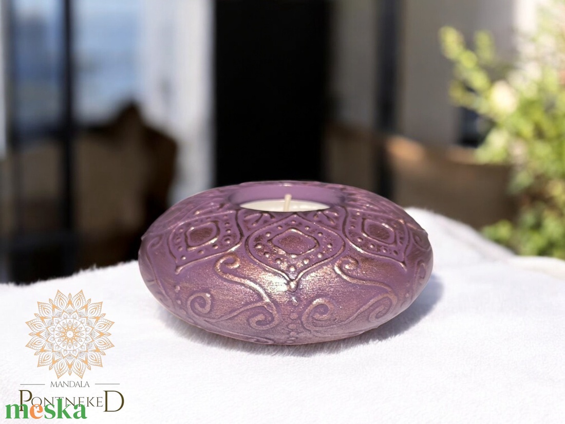 Rusztikus felületű, kerek, mandala mintás teamécses tartó (lila) - otthon & életmód - gyertya, illat, aroma - mécses és mécsestartó - Meska.hu Rusztikus felületű, kerek, mandala mintás teamécses tartó (lila) - otthon & életmód - gyertya, illat, aroma - mécses és mécsestartó - Meska.hu