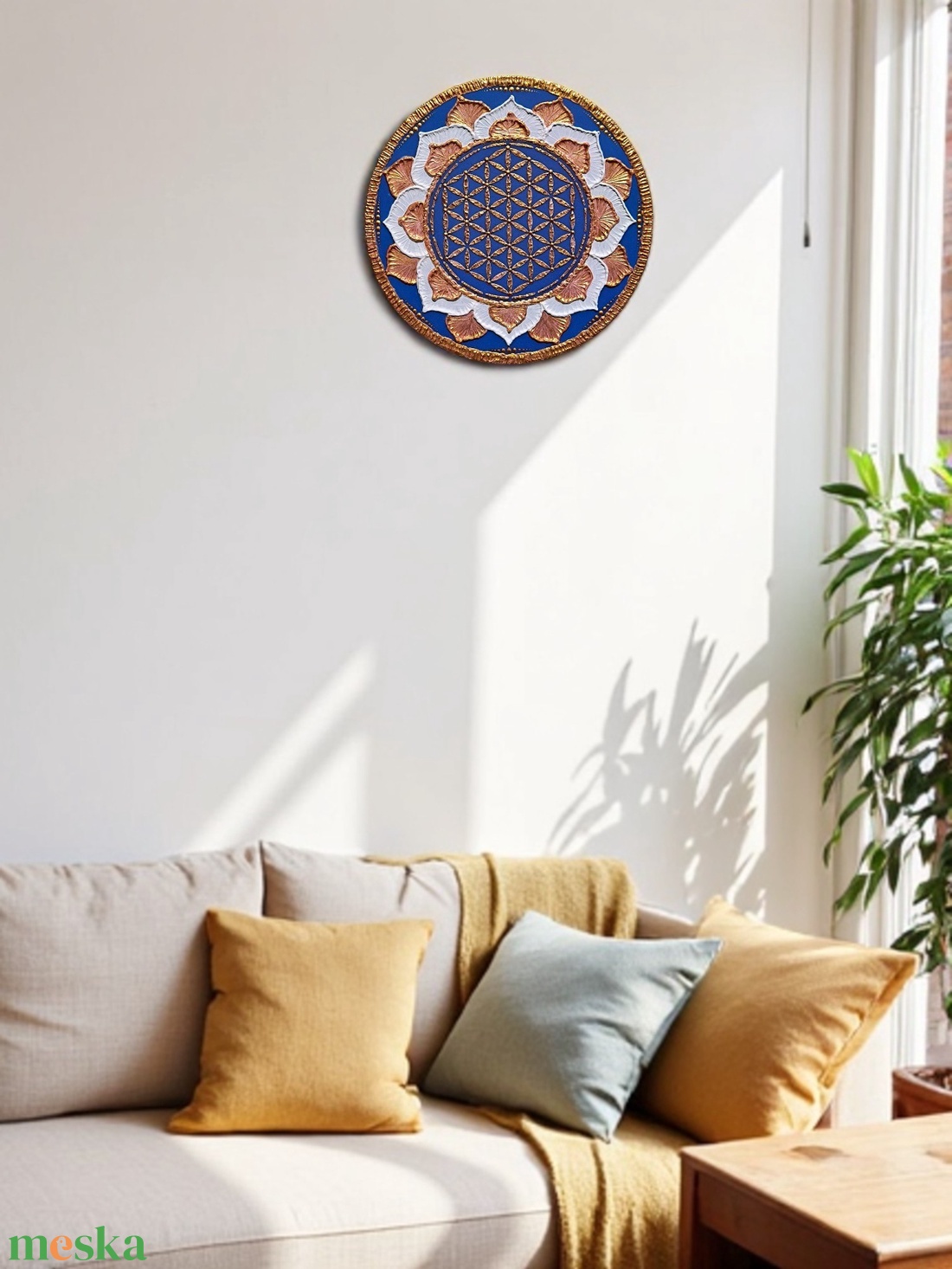 Élet virága - mandala táblakép (kék-arany) - otthon & életmód - dekoráció - kép & falikép - táblakép - Meska.hu Élet virága - mandala táblakép (kék-arany) - otthon & életmód - dekoráció - kép & falikép - táblakép - Meska.hu