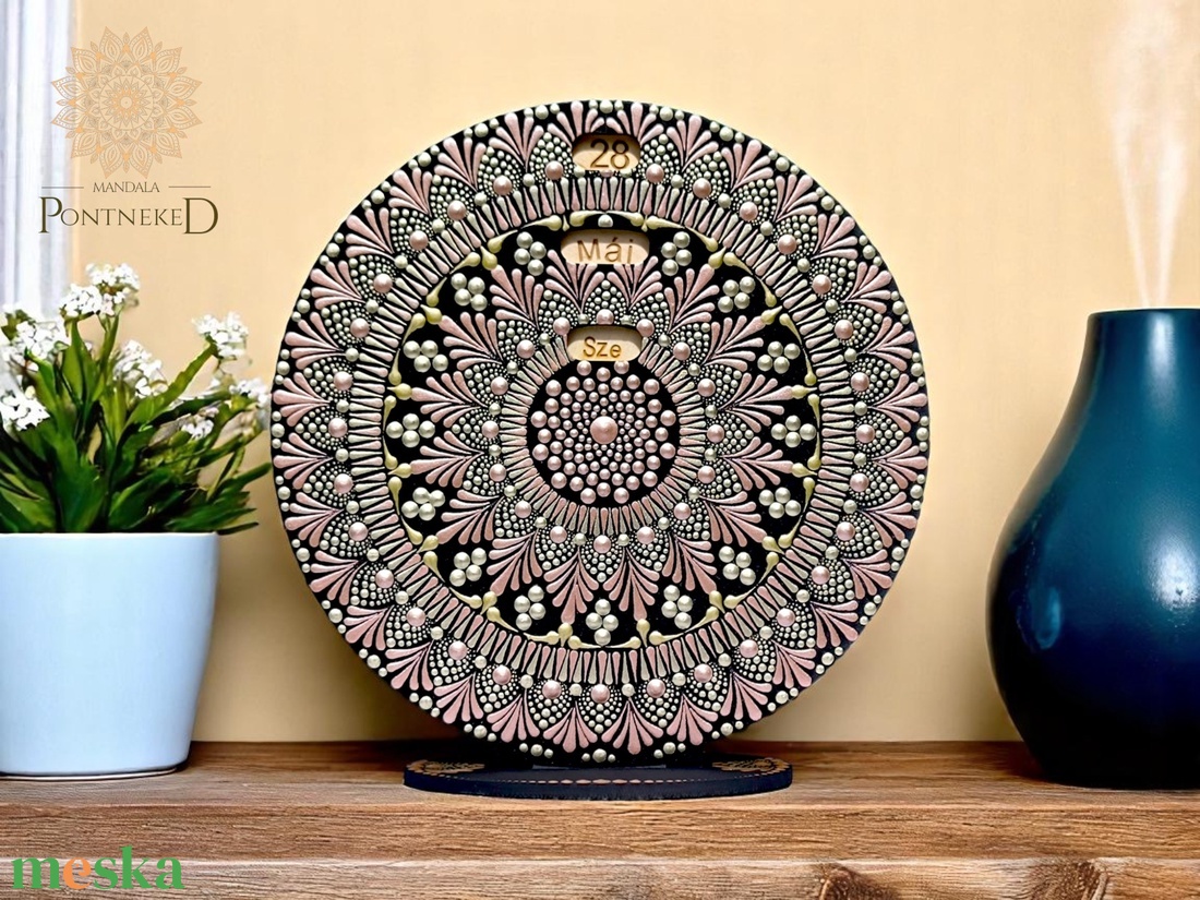 Mandala öröknaptár, rózsa arany-fehérarany, álló (19 cm átmérőjű) - otthon & életmód - dekoráció - fali és függő dekoráció - falinaptár & öröknaptár - Meska.hu Mandala öröknaptár, rózsa arany-fehérarany, álló (19 cm átmérőjű) - otthon & életmód - dekoráció - fali és függő dekoráció - falinaptár & öröknaptár - Meska.hu