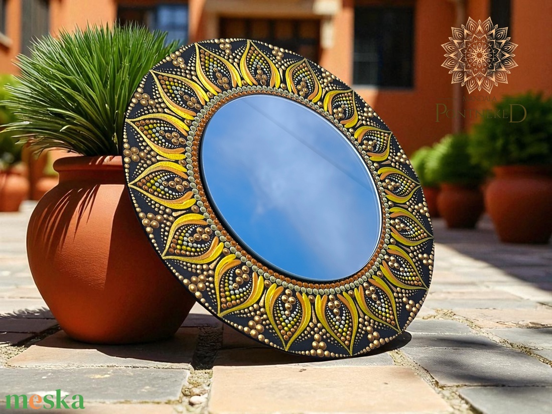 Mandala dekortükör (25 cm) - otthon & életmód - dekoráció - tükör - Meska.hu Mandala dekortükör (25 cm) - otthon & életmód - dekoráció - tükör - Meska.hu