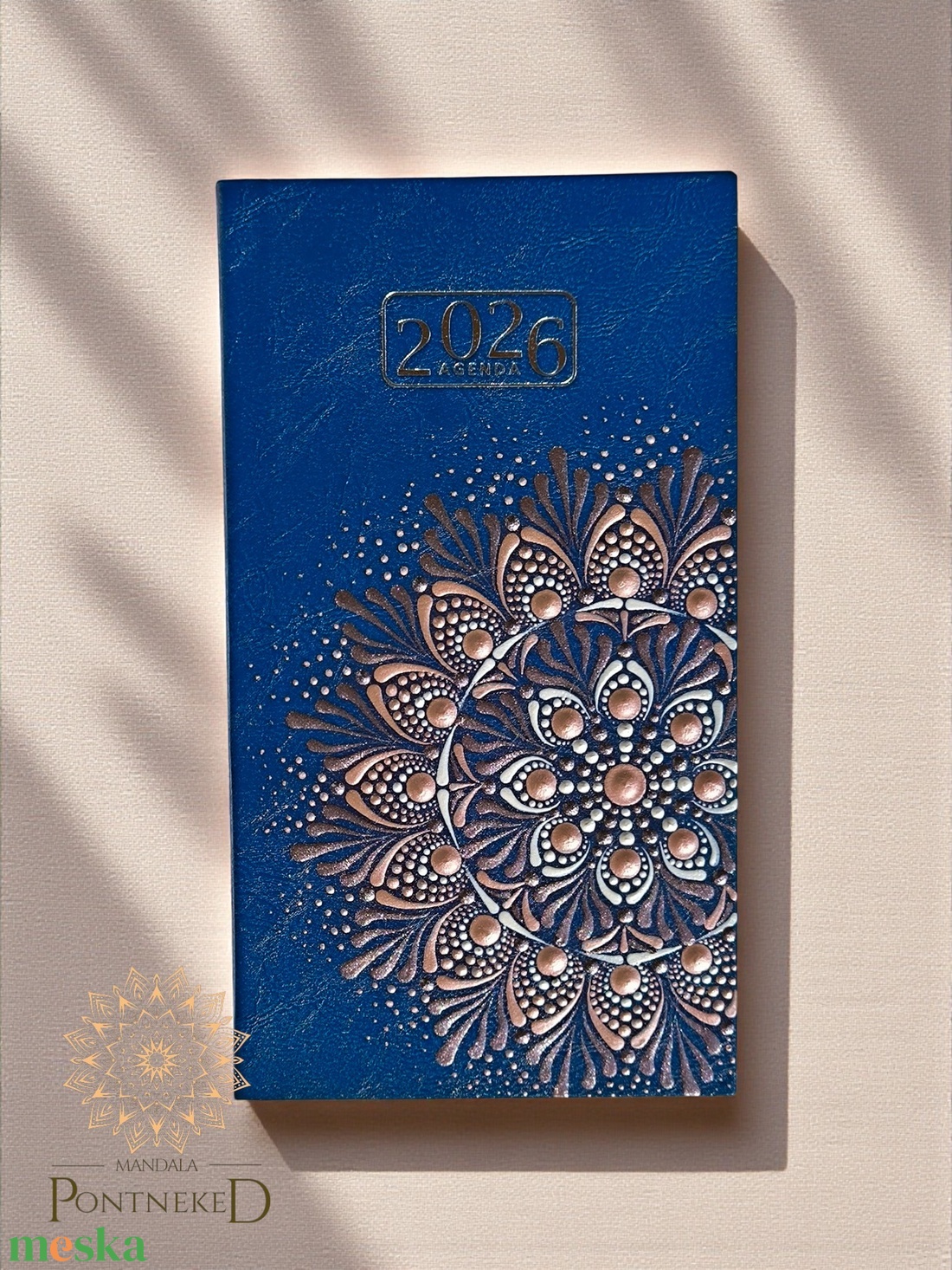 Mandala határidőnapló 2026, kis méretű (kék) - otthon & életmód - papír, írószer - naptár & tervező - Meska.hu
