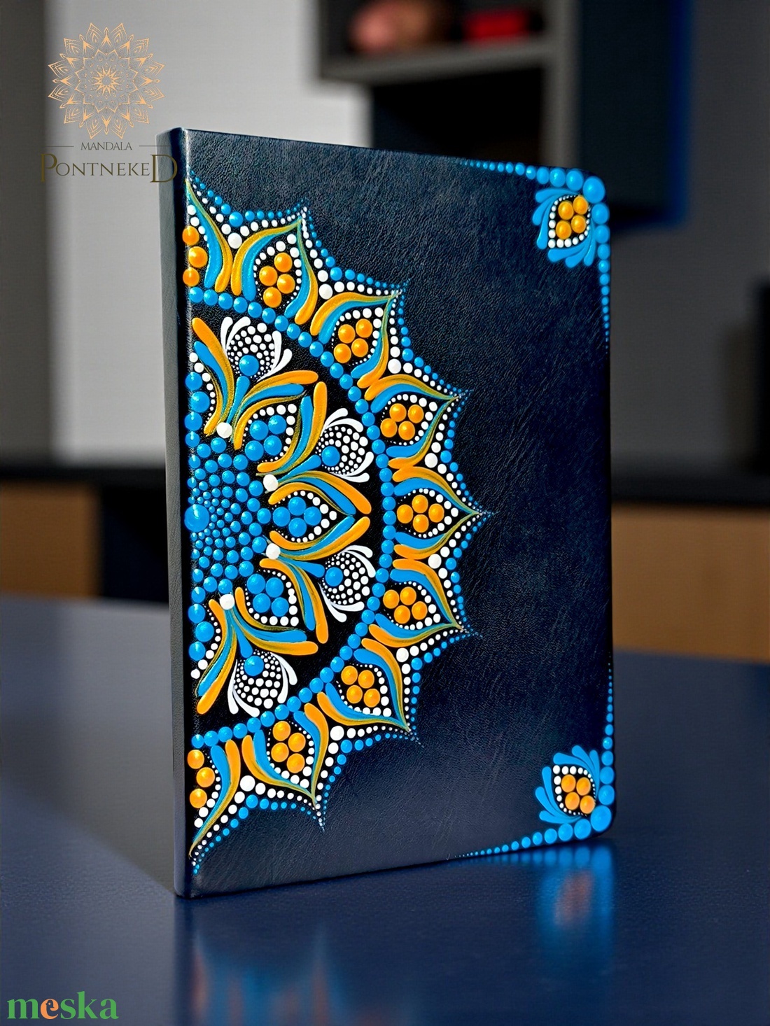 Fekete mandala notesz (A/5, kemény fedeles) - otthon & életmód - papír, írószer - jegyzetfüzet & napló - Meska.hu