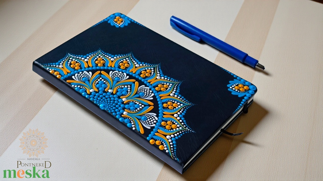 Fekete mandala notesz (A/5, kemény fedeles) - otthon & életmód - papír, írószer - jegyzetfüzet & napló - Meska.hu