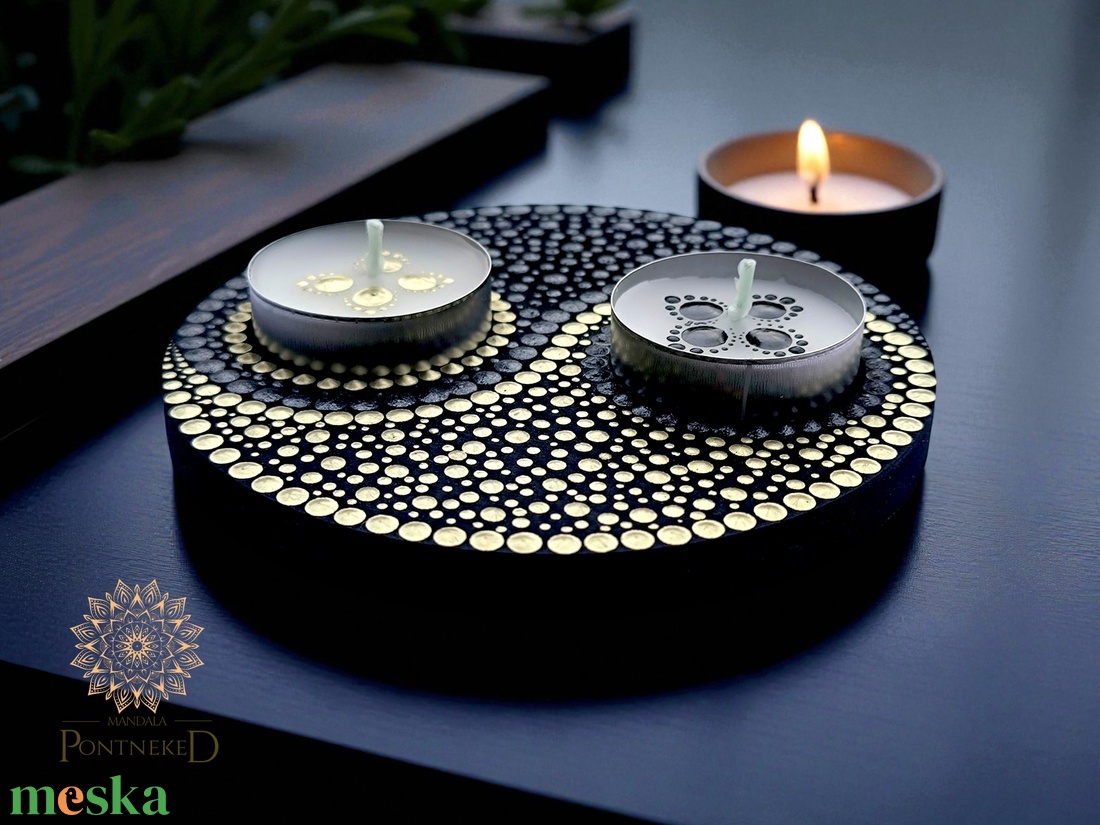 Jin Jang teamécsestartó - otthon & életmód - gyertya, illat, aroma - mécses és mécsestartó - Meska.hu