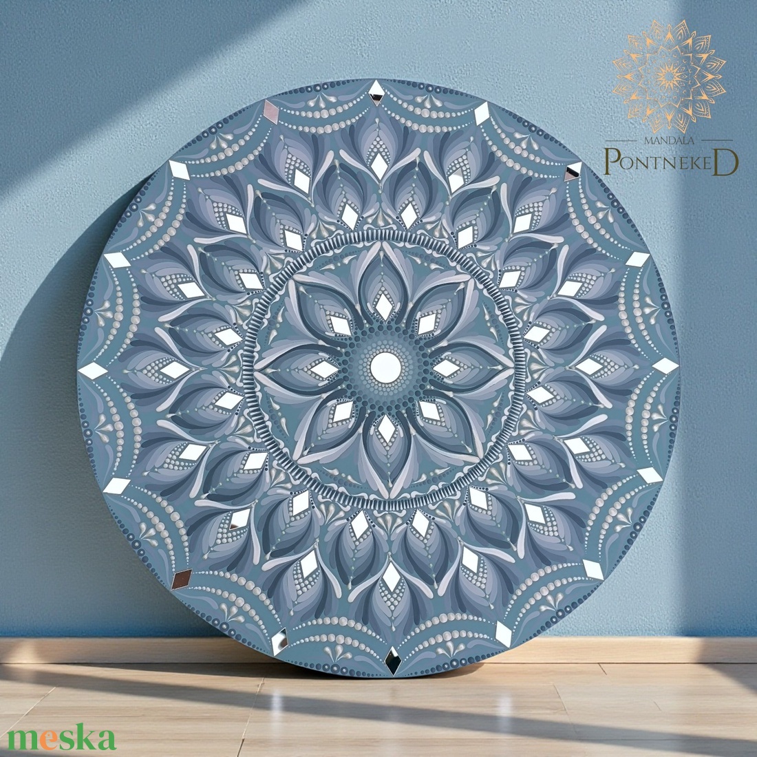 Belső béke - tükörmozaikos mandala táblakép - otthon & életmód - dekoráció - spiritualitás - mandala - Meska.hu