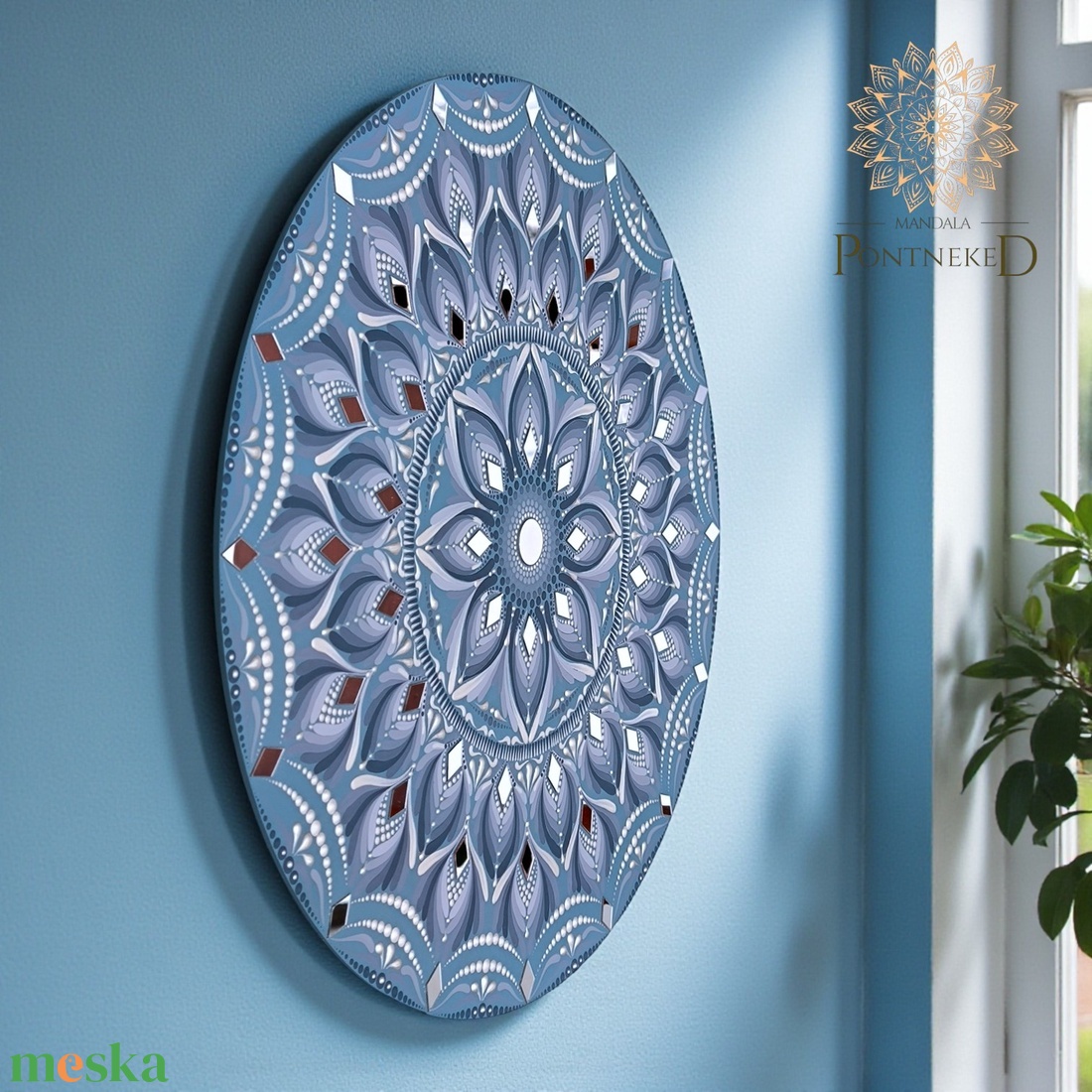 Belső béke - tükörmozaikos mandala táblakép - otthon & életmód - dekoráció - spiritualitás - mandala - Meska.hu