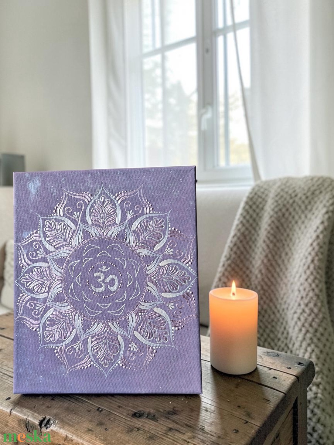 Egyedi koronacsakrás mandala vászonkép - otthon & életmód - dekoráció - spiritualitás - mandala - Meska.hu