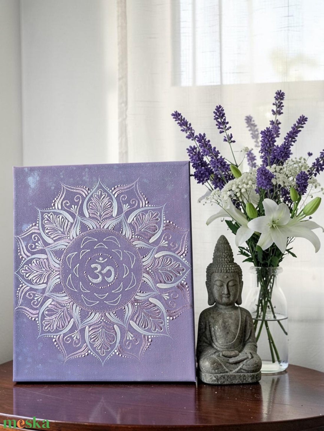 Egyedi koronacsakrás mandala vászonkép - otthon & életmód - dekoráció - spiritualitás - mandala - Meska.hu
