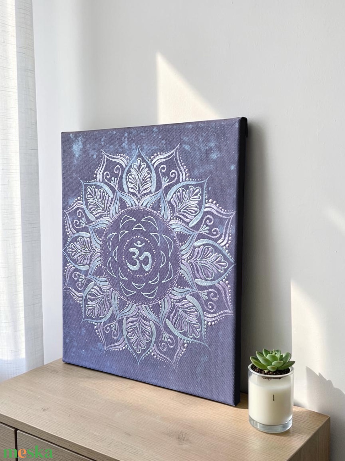 Egyedi koronacsakrás mandala vászonkép - otthon & életmód - dekoráció - spiritualitás - mandala - Meska.hu