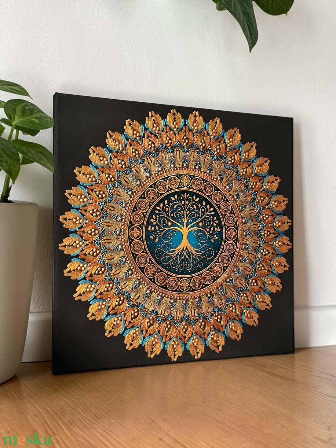 Életfás mandala vászonkép - otthon & életmód - dekoráció - kép & falikép - vászonkép - Meska.hu