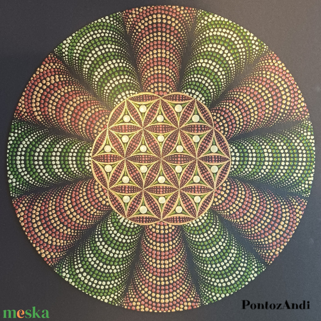 Élet virága részlet 3D mintával - művészet - festmény - akril - Meska.hu Élet virága részlet 3D mintával - művészet - festmény - akril - Meska.hu
