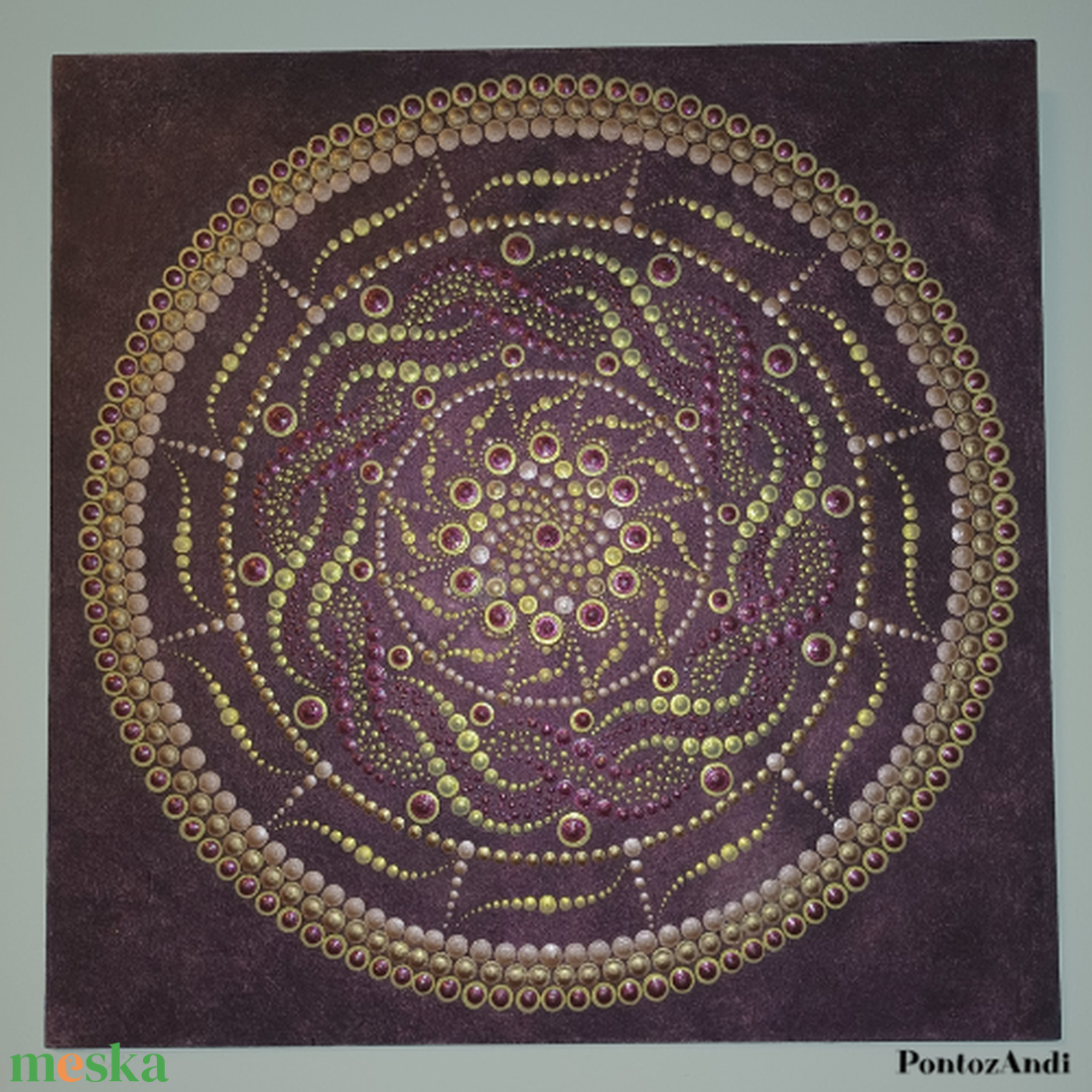 Lila elegancia mandala - művészet - festmény - akril - Meska.hu Lila elegancia mandala - művészet - festmény - akril - Meska.hu