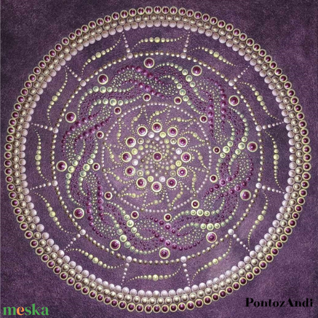 Lila elegancia mandala - művészet - festmény - akril - Meska.hu Lila elegancia mandala - művészet - festmény - akril - Meska.hu