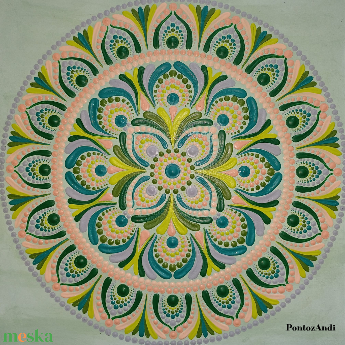 Citrus mandala - művészet - festmény - akril - Meska.hu Citrus mandala - művészet - festmény - akril - Meska.hu