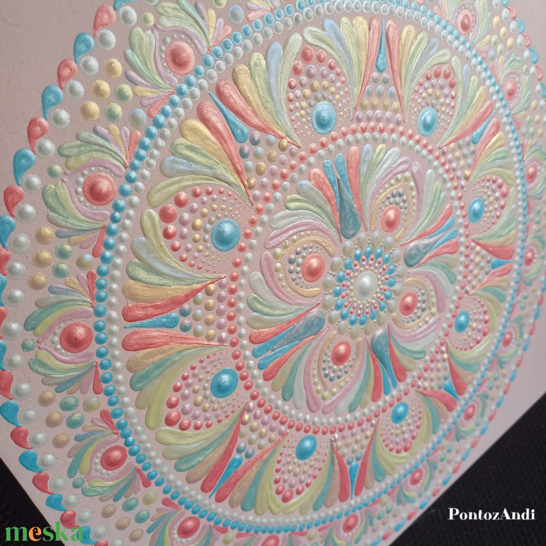 Vattacukor mandala - művészet - festmény - akril - Meska.hu