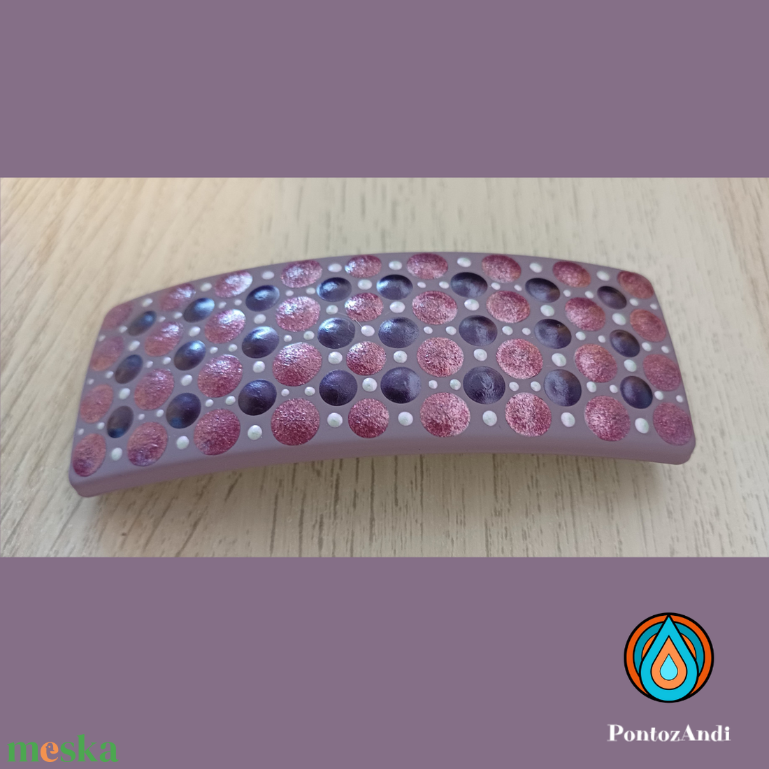 Pontozott hajcsat - ruha & divat - hajdísz & hajcsat - hajdísz - Meska.hu