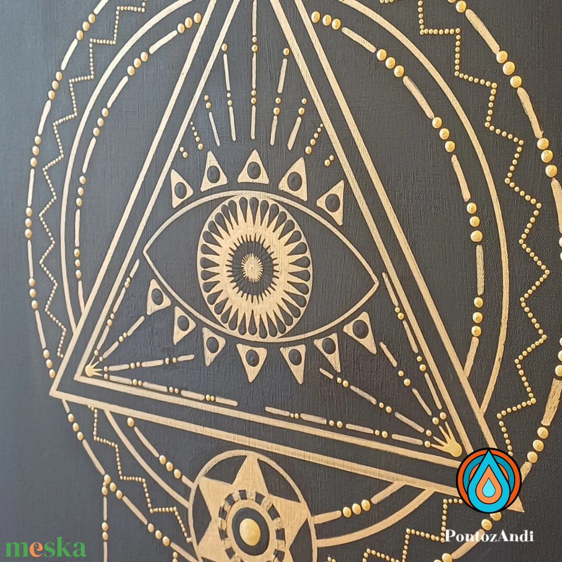 Misztikus harmadik szem álomfogó - művészet - festmény - akril - Meska.hu