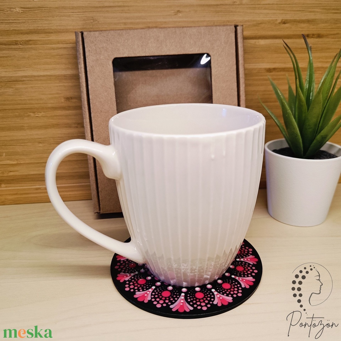 Pontozott poháralátét  - otthon & életmód - konyhafelszerelés, tálalás - tálalás - tányér- és poháralátét - Meska.hu