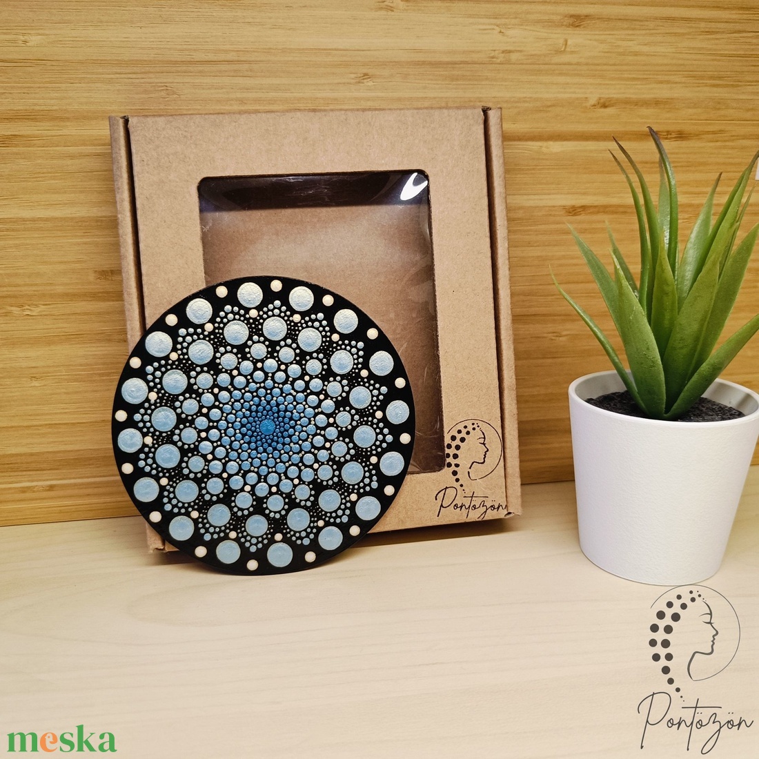 Pontozott poháralátét  - otthon & életmód - konyhafelszerelés, tálalás - tálalás - tányér- és poháralátét - Meska.hu