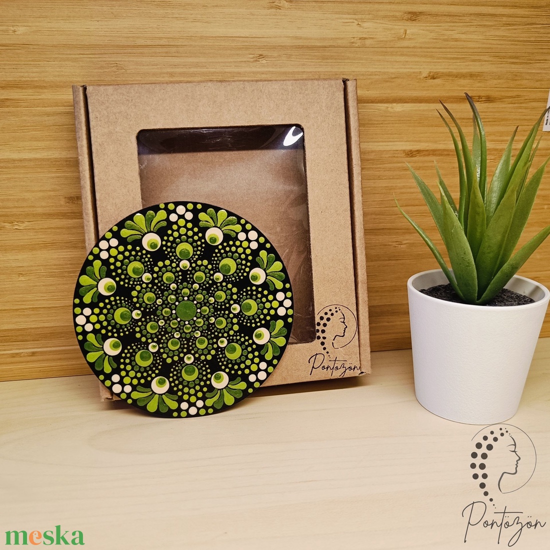 Pontozott poháralátét  - otthon & életmód - konyhafelszerelés, tálalás - tálalás - tányér- és poháralátét - Meska.hu