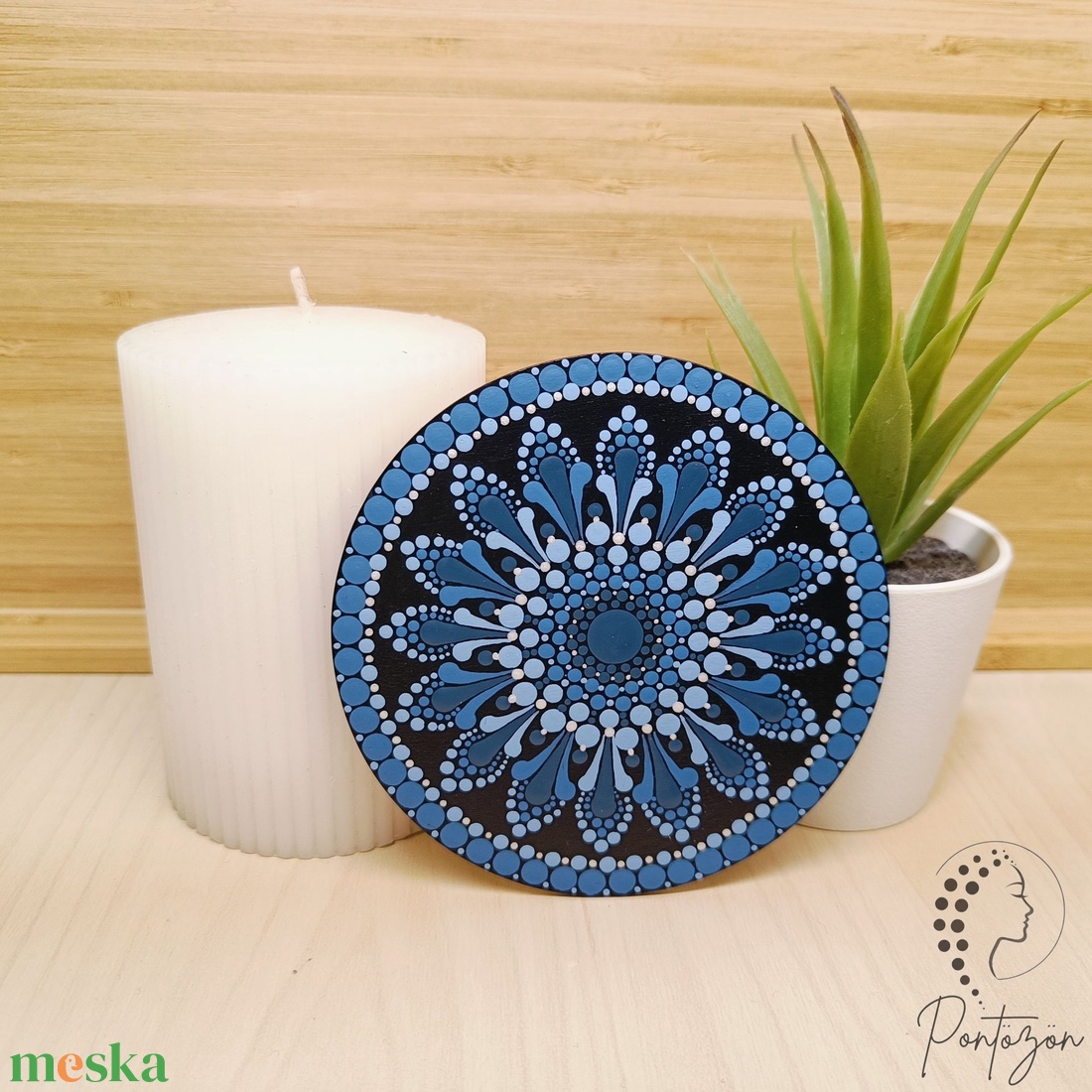 Pontozott poháralátétek (8 db) - egyedi megrendelésre készült  - otthon & életmód - konyhafelszerelés, tálalás - tálalás - tányér- és poháralátét - Meska.hu