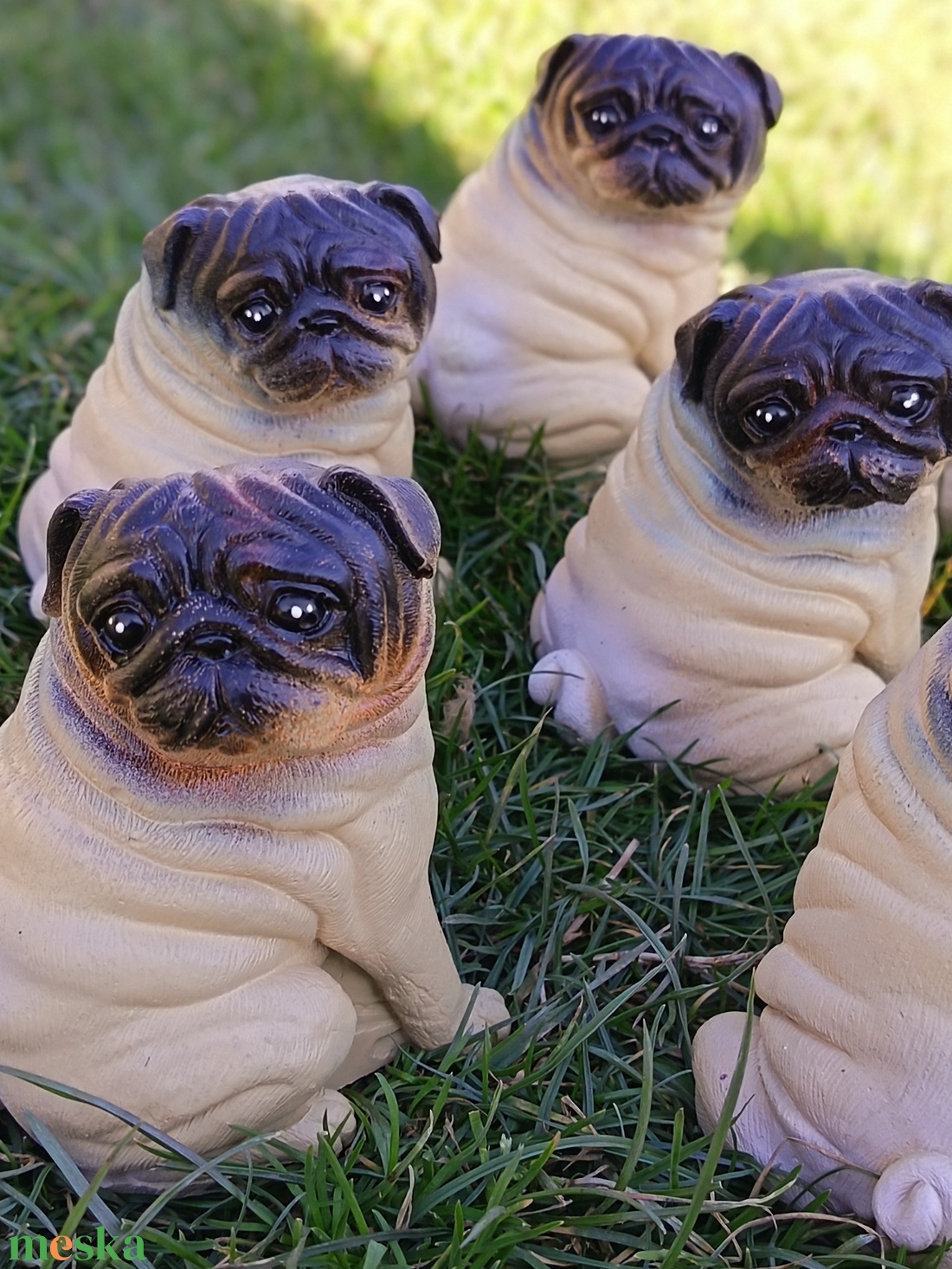 Mops ülő - otthon & életmód - dekoráció - dekoratív figurák és szobrok - Meska.hu