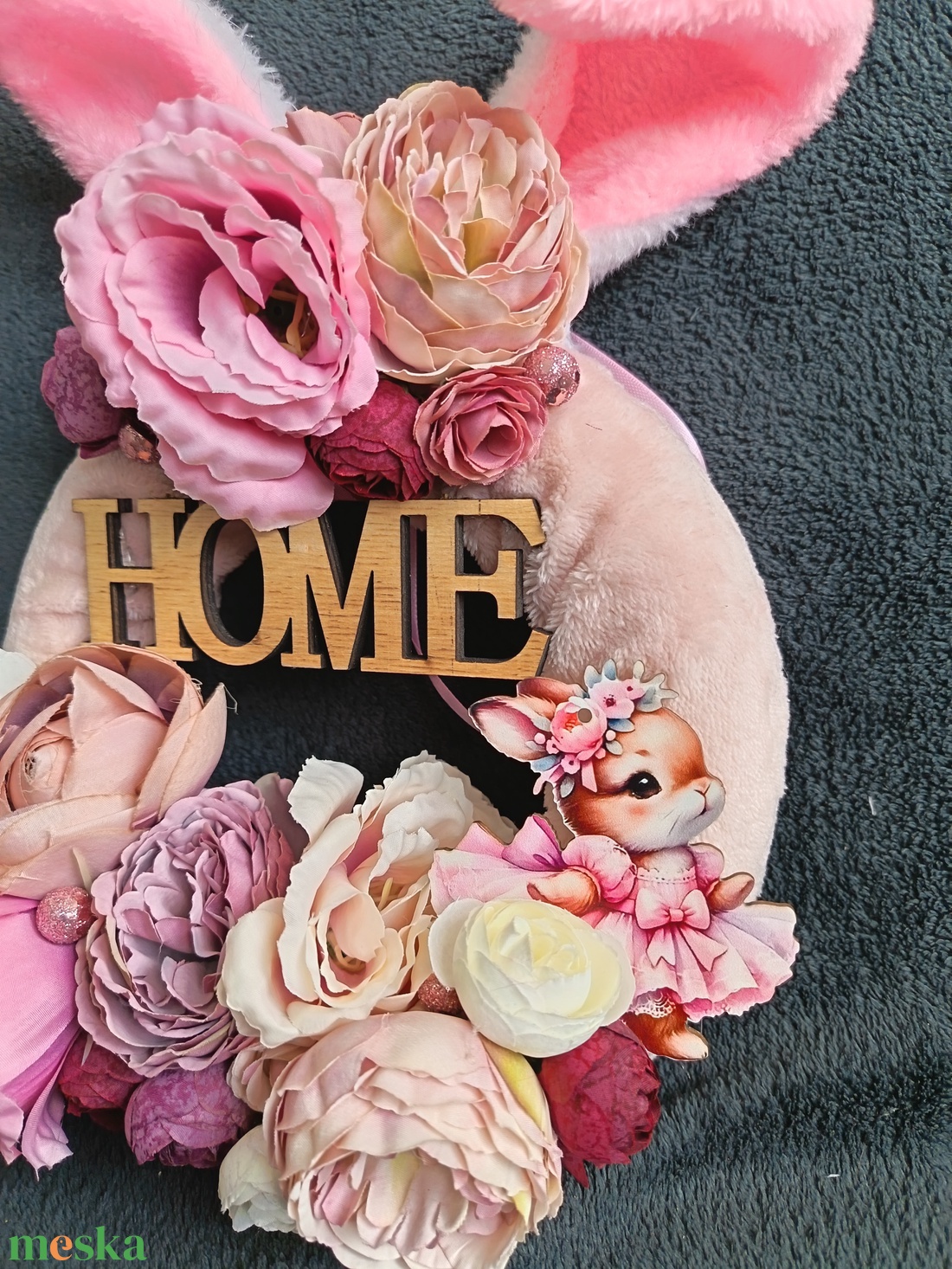 Rózsaszín Ajtó kopogtató - otthon & életmód - dekoráció - ajtó- és ablak dekoráció - ajtótámasz - Meska.hu