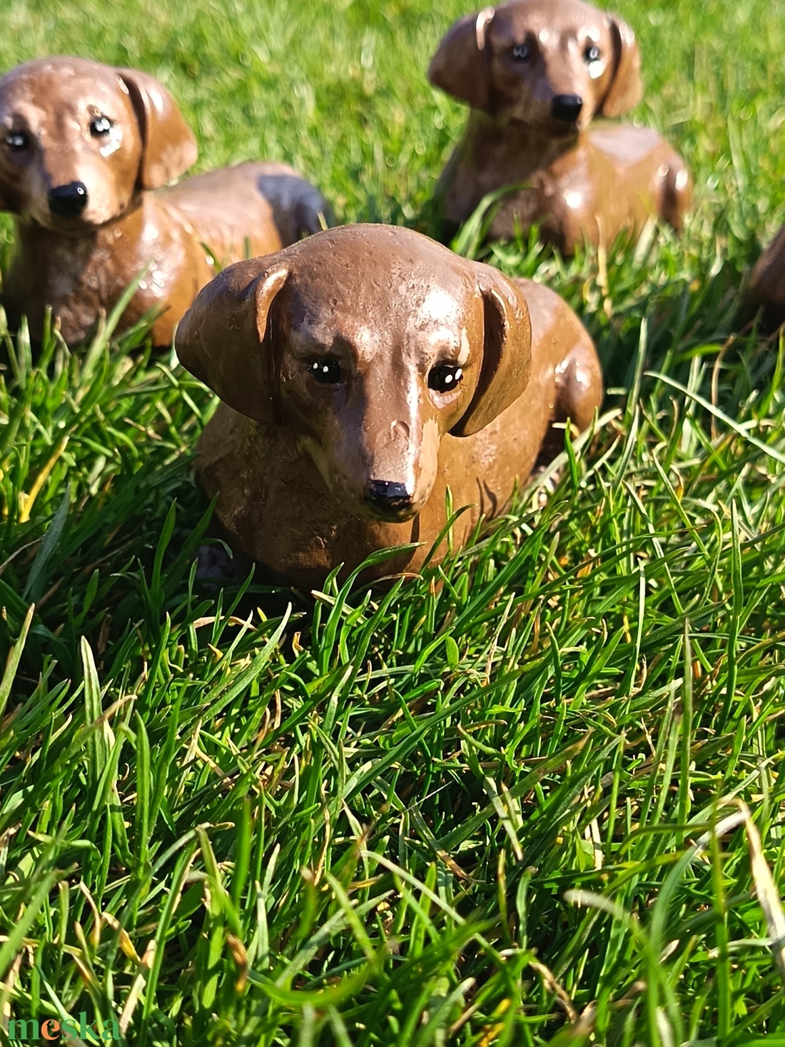 Tacskó kiskutyák  - otthon & életmód - dekoráció - dekoratív figurák és szobrok - Meska.hu