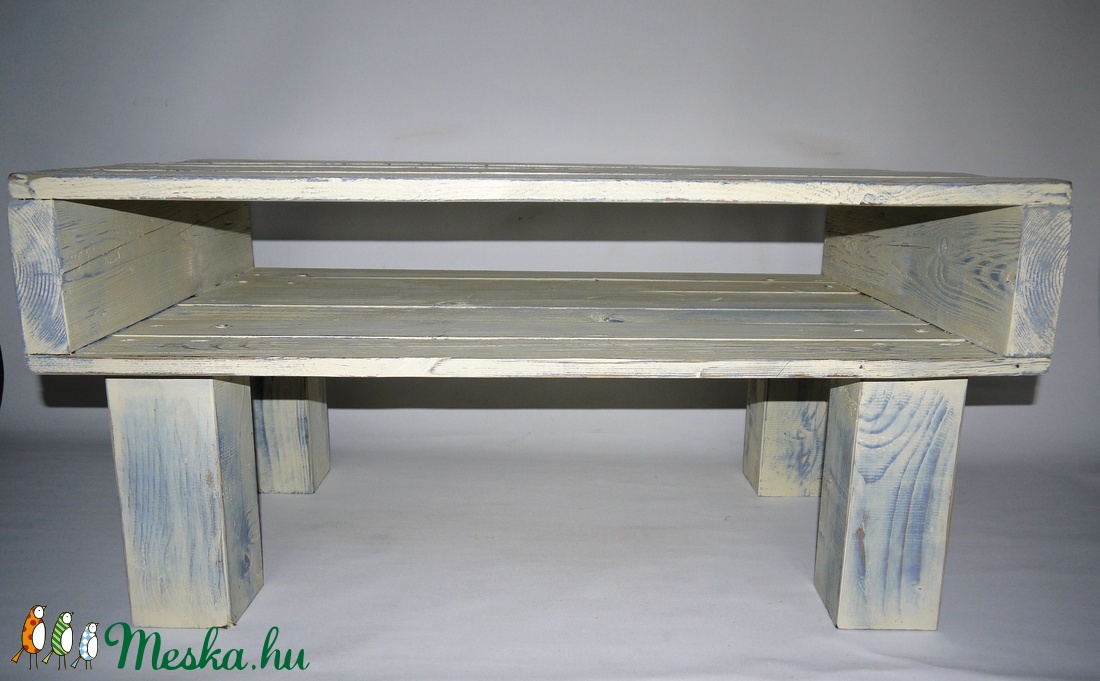 Shabby chic deszka dohányzóasztal -  - Meska.hu