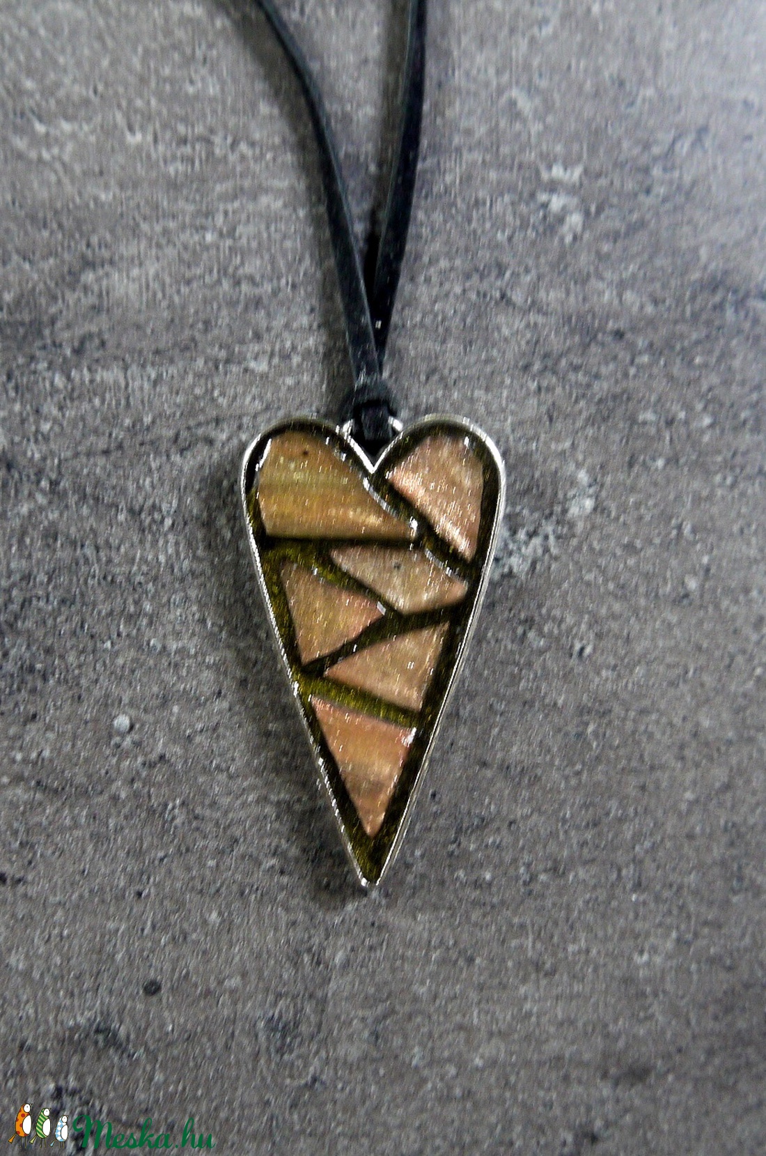 Mozaik medál - rose gold szív INGYEN POSTA! - ékszer - nyaklánc - medálos nyaklánc - Meska.hu Mozaik medál - rose gold szív INGYEN POSTA! - ékszer - nyaklánc - medálos nyaklánc - Meska.hu
