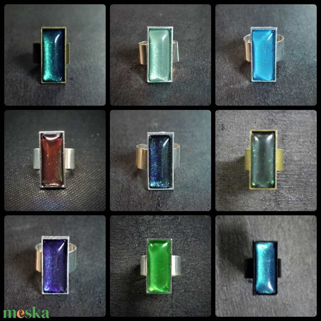 Festett üveg gyűrű (2,5x1 cm) - INGYEN POSTA - ékszer - gyűrű - üveglencsés gyűrű - Meska.hu Festett üveg gyűrű (2,5x1 cm) - INGYEN POSTA - ékszer - gyűrű - üveglencsés gyűrű - Meska.hu