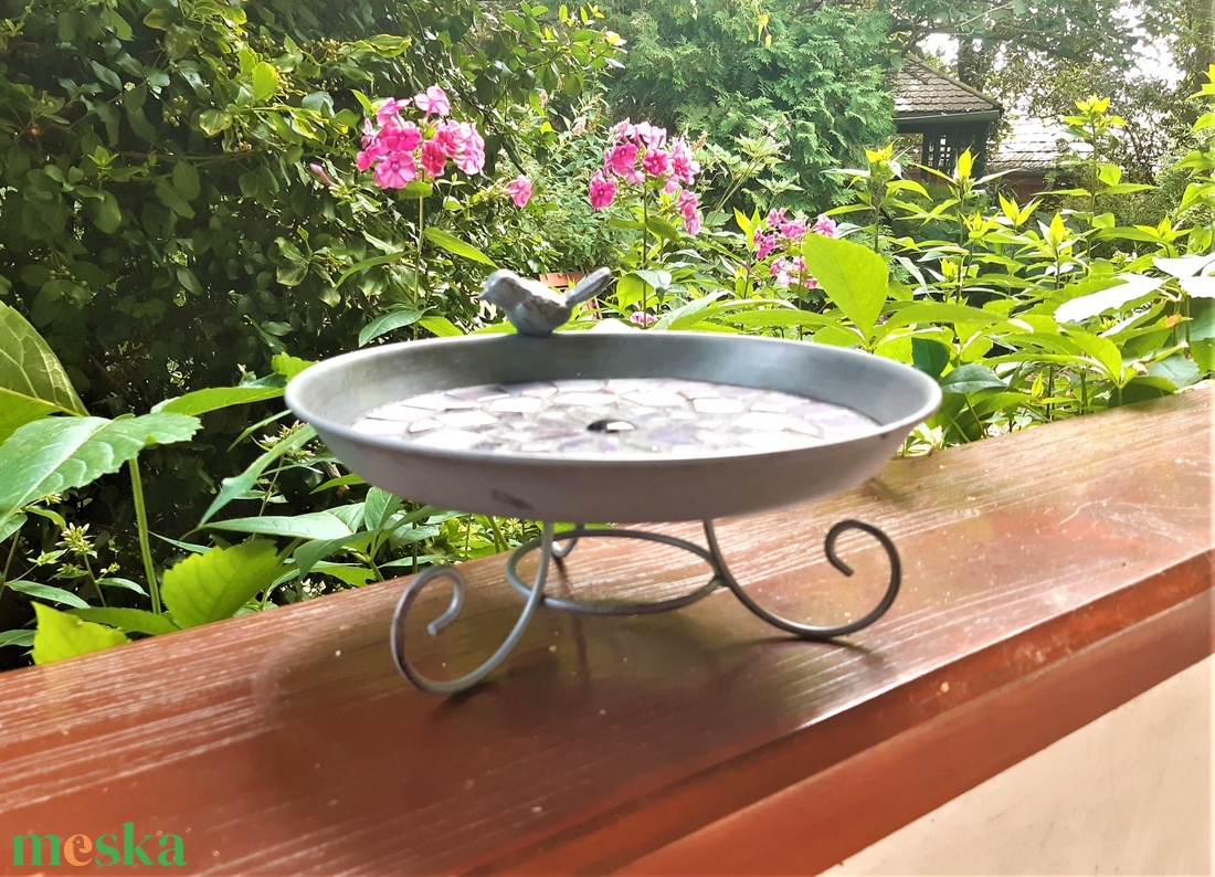 REKREDENC - Mozaikos madáritató 07. - otthon & életmód - ház & kert - madáretető & itató - Meska.hu