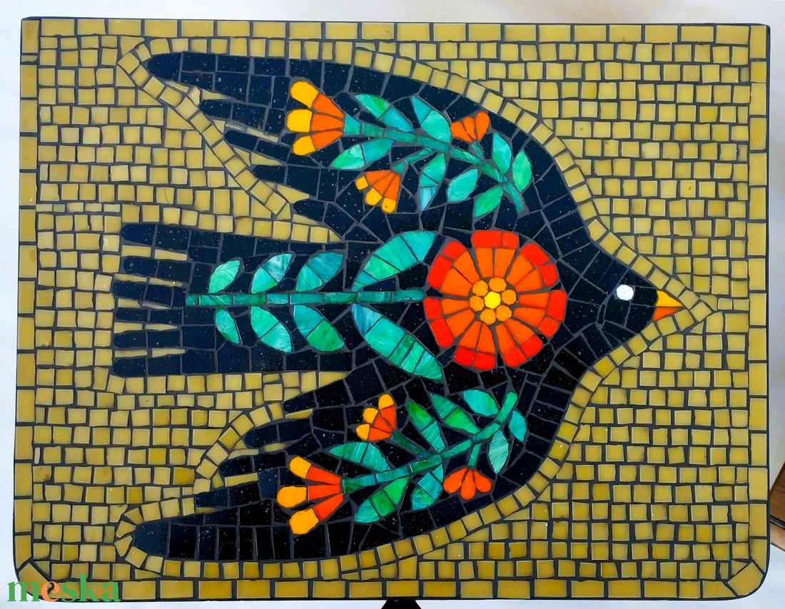 FOGLALVA! Mozaikkal dekorált, art deco éjjeliszekrény pár - otthon & életmód - bútor - szekrény - Meska.hu