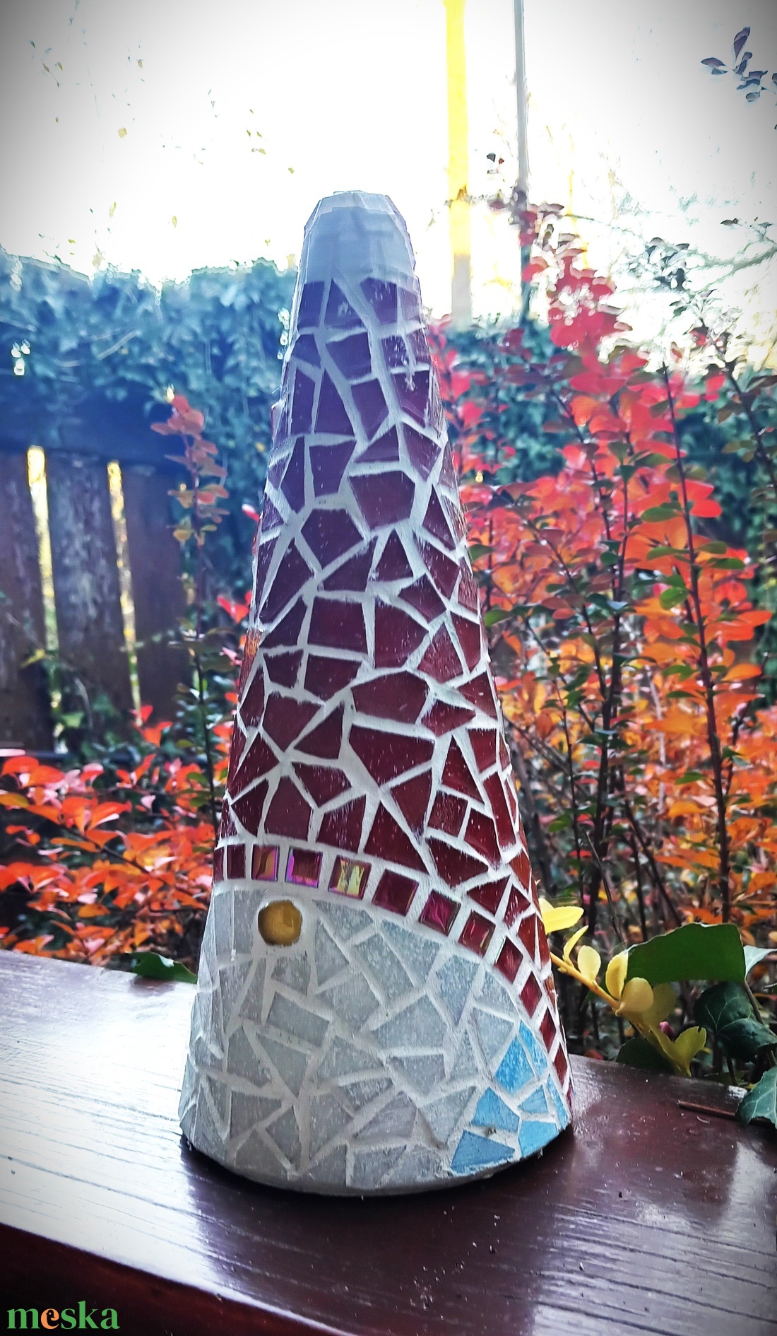 Mozaikos Mikulás dekoráció  kézzel készült karácsonyi dísz kültérre és beltérre - karácsony - karácsonyi lakásdekoráció - karácsonyi manók, figurák - Meska.hu